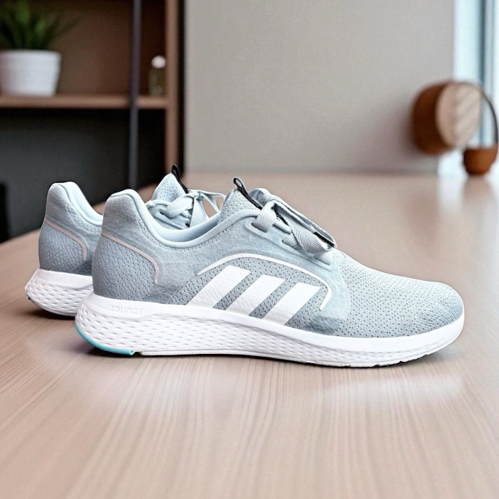 ADIDAS Edge Lux 5 Running Shoe | Blue Grey /White/Silver Metallic | Size 9 - Picture 3 of 14